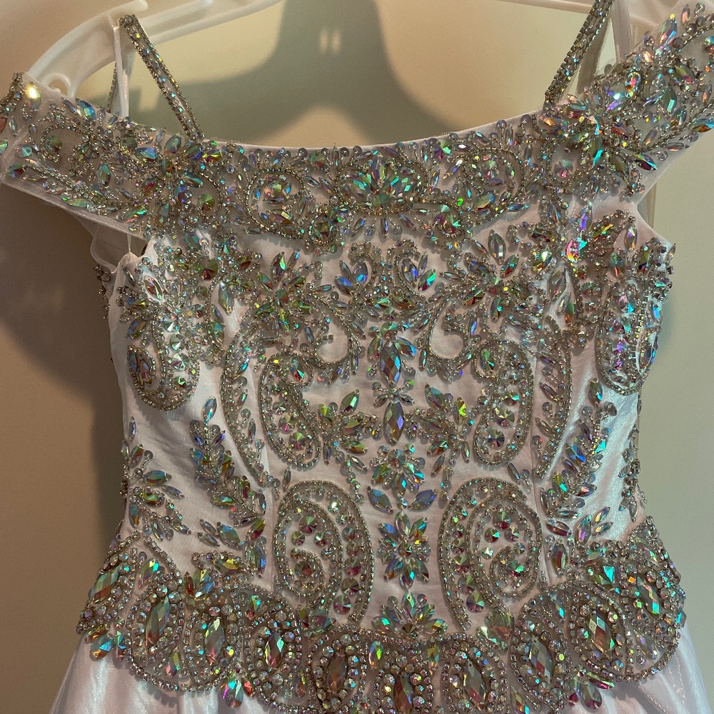 Little Rosie Size 8 White Formal Pageant Dress
